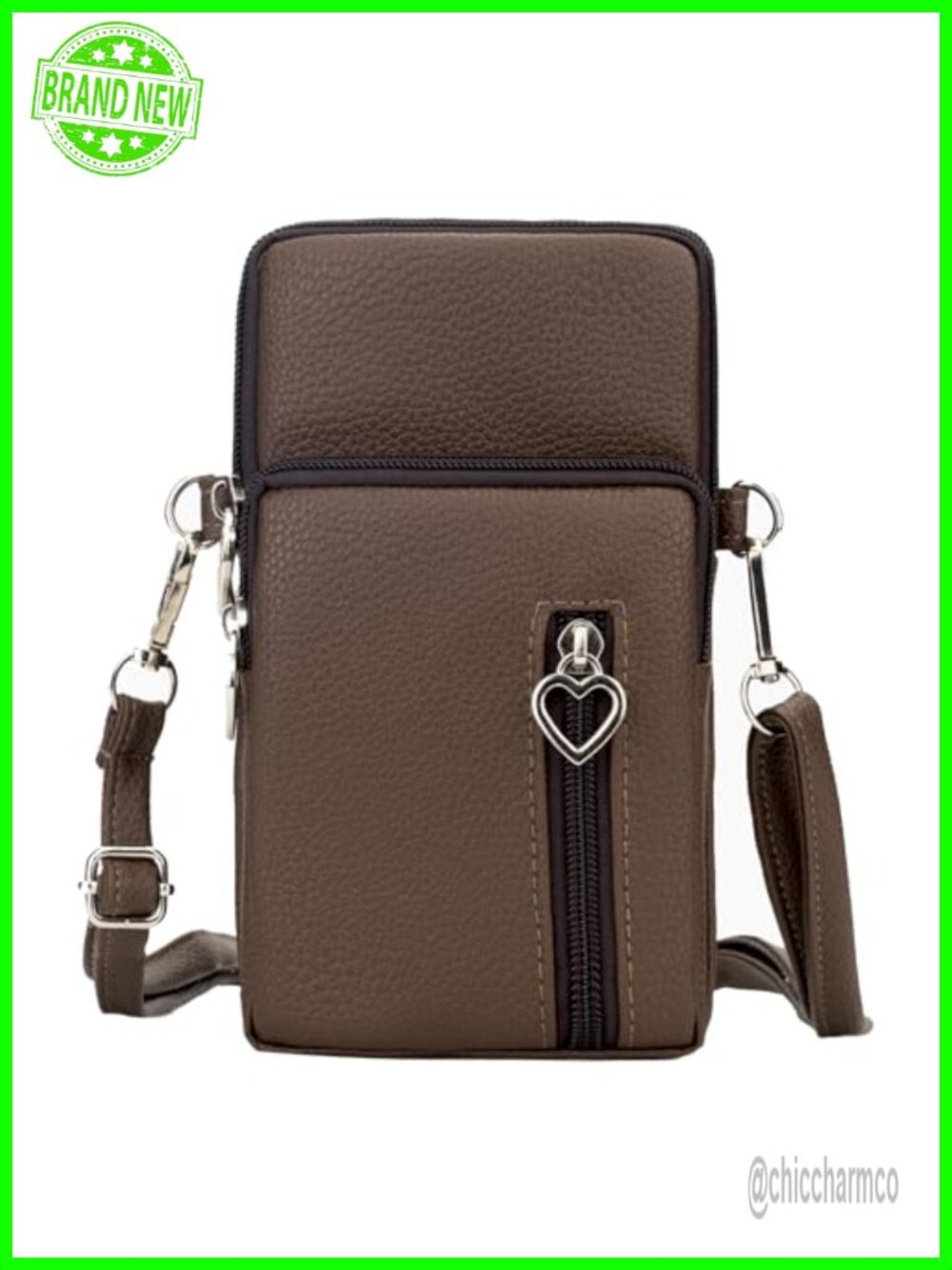 Small Crossbody Bag for Women Faux Leather Vegan Mini Phone Purse Detachable